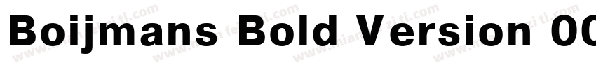 Boijmans Bold Version 001.001字体转换
